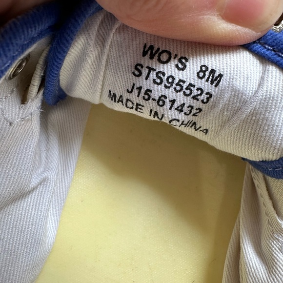 SPERRY Top-Sider Marine Blue Shoes MISMATCHED SIZES 8 & 8.5 Leather Laces Curled - Picture 8 of 12